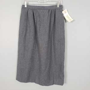 NWT VINTAGE PENDLETON 100% Virgin Wool Pencil High Waist Midi Skirt Sz 10